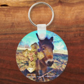 ロバとバラクロス キーホルダー (正面)