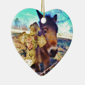 ロバとバラクロス セラミックオーナメント (右)