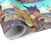 ロバとバラクロス ラッピングペーパー (ロールコーナー)