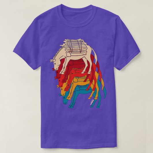 ロバと森 Tシャツ (デザイン正面)