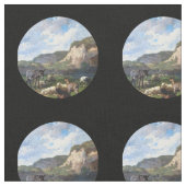 ロバと羊 ファブリック (クローズアップ)