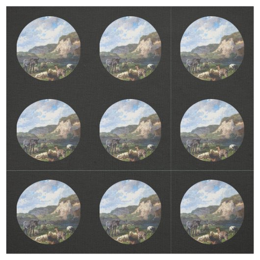 ロバと羊 ファブリック (見本)