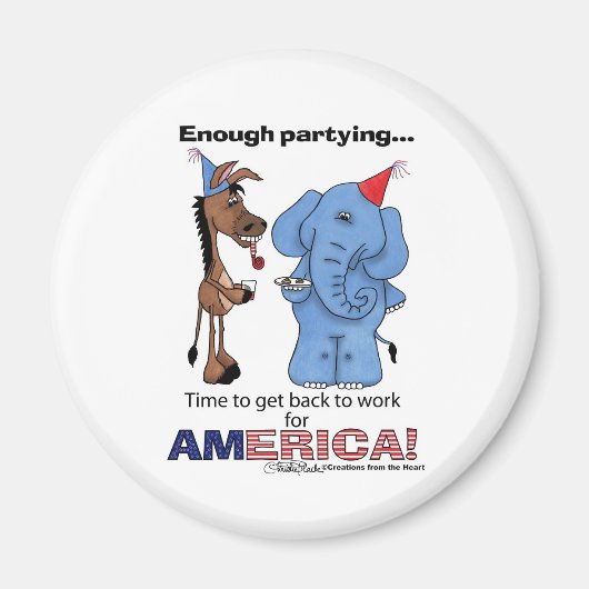 ロバと象は十分に協力した！ マグネット (正面)