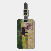 ロバと馬の秋場。 ラゲッジタグ (正面縦)