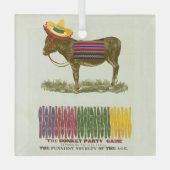 ロバに尾を付ける ガラスオーナメント (正面)