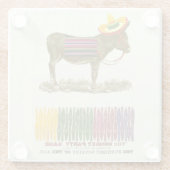 ロバに尾を付ける ガラスコースター (裏面)