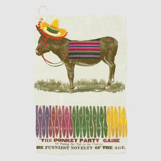 ロバに尾を付ける ゴルフタオル (正面)