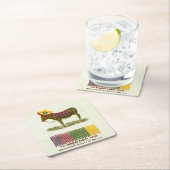 ロバに尾を付ける スクエアペーパーコースター (インサイチュ)