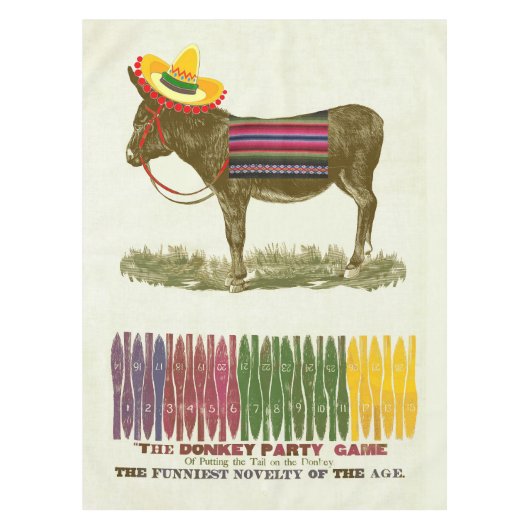 ロバに尾を付ける テーブルクロス (正面)