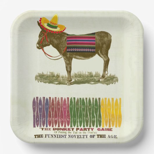 ロバに尾を付ける ペーパープレート (正面)