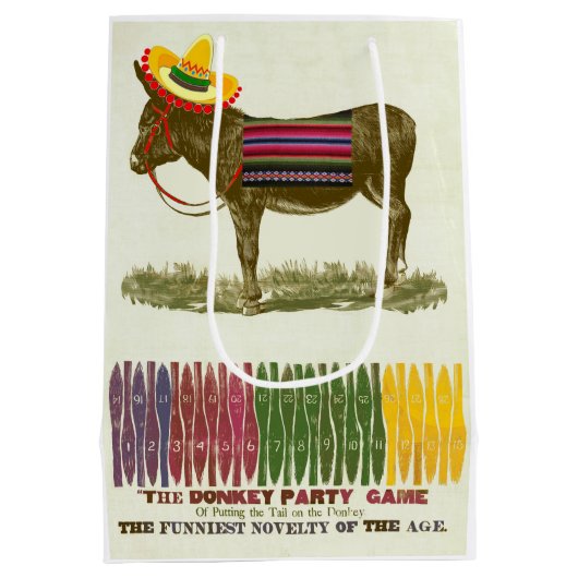 ロバに尾を付ける ミディアムペーパーバッグ (裏面)