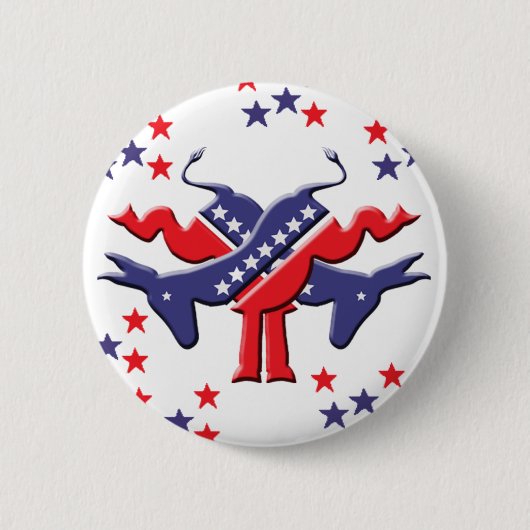 ロバのキッキングボタン 缶バッジ (正面)