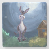 ロバのギフト&アクセサリー ストーンコースター (正面)