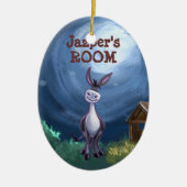 ロバのギフト&アクセサリー セラミックオーナメント (正面)