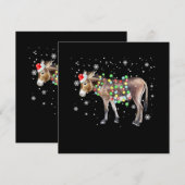 ロバのクリスマスイルミネーション カラー  | サンタロバ ギフト シーズンカード (正面/裏面)