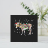 ロバのクリスマスイルミネーション カラー  | サンタロバ ギフト シーズンカード (スタンド正面)