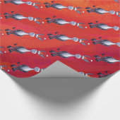 ロバのクリスマスオングリーン ラッピングペーパー (角)