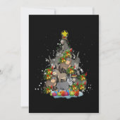 ロバのクリスマスツリーおもしろいロバの恋人のギフトXma シーズンカード (正面)