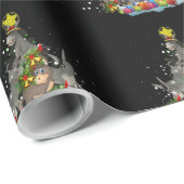 ロバのクリスマスツリーおもしろいロバの恋人のギフトXma ラッピングペーパー (ロールコーナー)