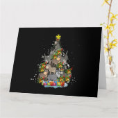 ロバのクリスマスツリー 面白いロバ好きのためのギフト クリスマス カード (黄色い花)