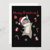 ロバのクリスマス ロバの冬の動物 シーズンカード (正面/裏面)