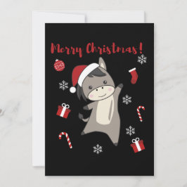 ロバのクリスマス ロバの冬の動物 シーズンカード