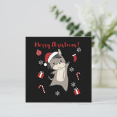 ロバのクリスマス ロバの冬の動物 招待状 (スタンド正面)