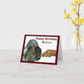 ロバのグリーティングカード カード (黄色い花)