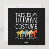 ロバのハロウィン人間コスプレ | 面白いロバグッズ シーズンカード (裏面)