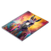 ロバのピンクの眼鏡、レインボーヘア ノートブック (左側)