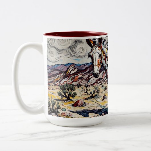 ロバのマグカップ ツートーンマグカップ (左)