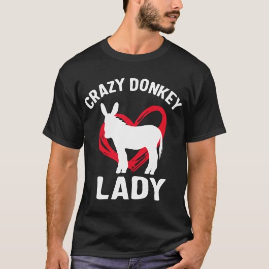ロバのママ熱狂するシャツロバの女おもしろい性動物 Tシャツ (正面)