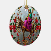 ロバの上のクリスマス～メアリー セラミックオーナメント (右)