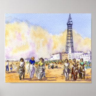 ロバの乗り物 – Blackpool ポスター