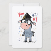 ロバの天才卒業 – オタクメガネと帽子 招待状 (正面)