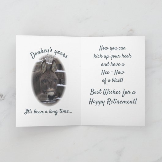 ロバの年 カード (内部)