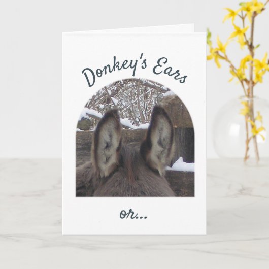 ロバの年 カード (黄色い花)