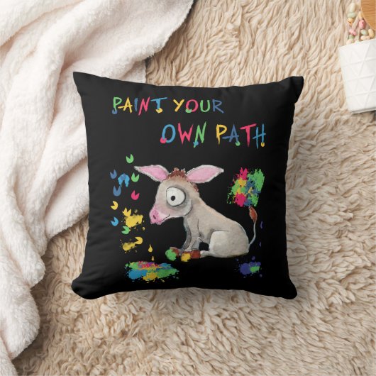 ロバの恋人のギフト絵を描|自分の道 クッション (ブランケット)
