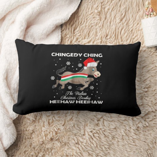 ロバの恋人の贈り物|ハッピーロバのメリークリスマス ランバークッション (ブランケット)