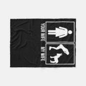 ロバの恋人ギフト|私の妻ロバ愛 フリースブランケット (正面(横))