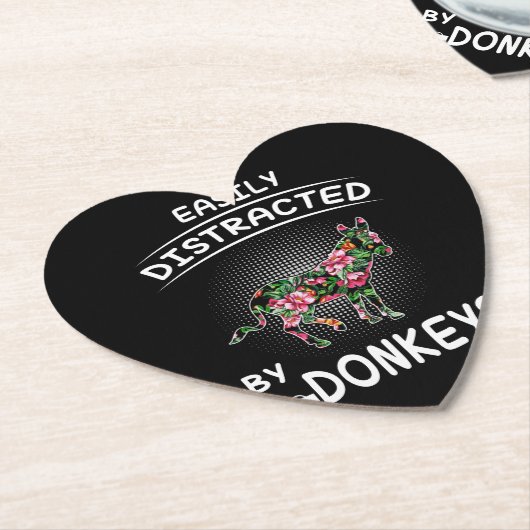 ロバの愛する贈り物|ロバに気が散る ペーパーコースター (アングル)