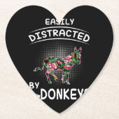 ロバの愛する贈り物|ロバに気が散る ペーパーコースター (正面)