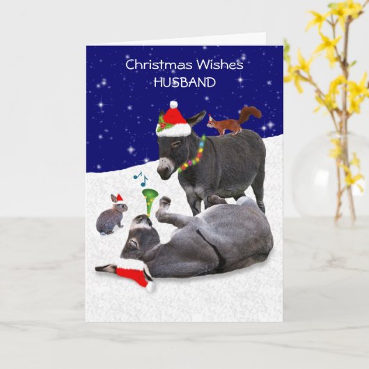 ロバの憂鬱カード（夫） カード (黄色い花)