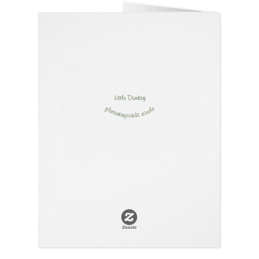 ロバの挨拶カード (裏面)