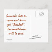 ロバの結婚式-日程を保存-カスタマイズ 案内ポストカード (裏面)