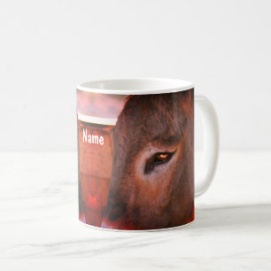 ロバの考えパーソナライズされた動物 コーヒーマグカップ