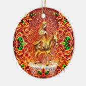 ロバの聖降誕祭～メアリ～ 19世紀～ セラミックオーナメント (左)