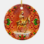 ロバの聖降誕祭～メアリ～ 19世紀～ セラミックオーナメント (裏面)