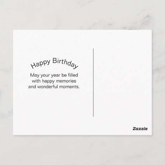 ロバの茶色の動物の写真の誕生日 ポストカード (裏面)