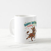 ロバの誕生日お祝い コーヒーマグカップ (正面左)